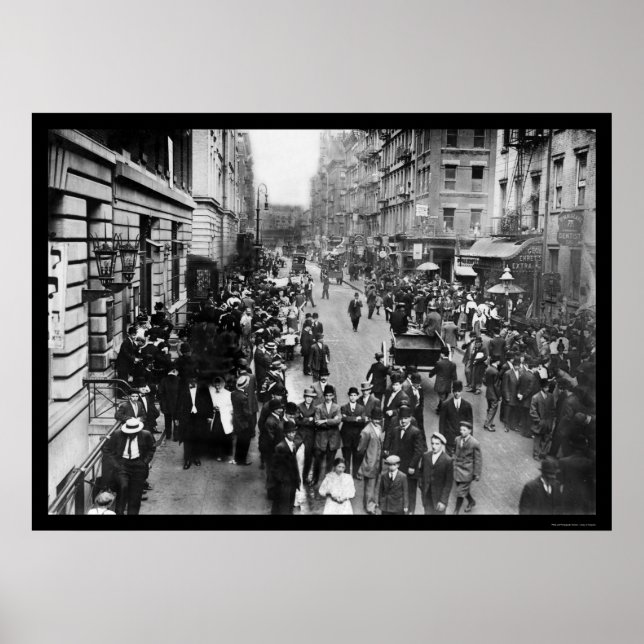 Judiska nyårsdagen på Öster-Roligten av NYC 1910 Poster (Framsidan)