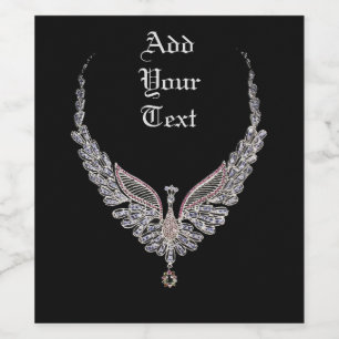 Judiska peacock Vin-etikett Vinflaska Etikett