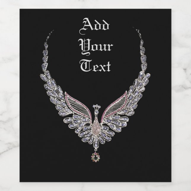 Judiska peacock Vin-etikett Vinflaska Etikett (Singel etikett)