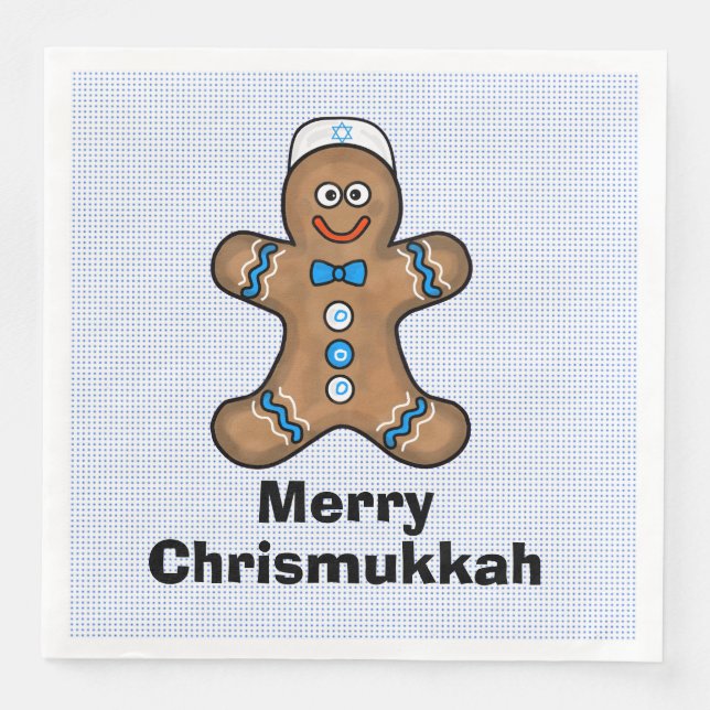 Judiska Pepparkaksgubben Chrismukkah Napkins Pappersservett (Framsida)