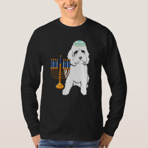 Judiska Poodle Hund Menorah Hanukkah Pyjamas Chanu T Shirt