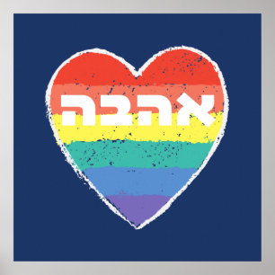 Judiska Pridet, "Kärlek" i hebreiska - "Ahava" och Poster