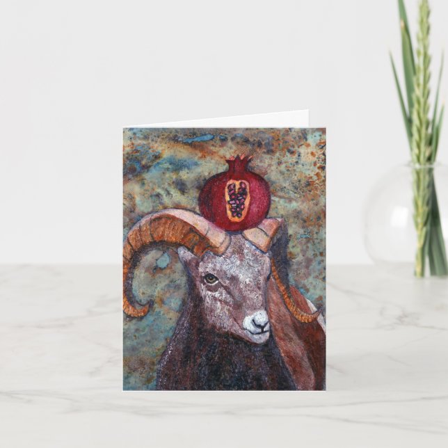 Judiska röster för fred 5777 Rosh Hashanah Card Helgkort (Framsida)