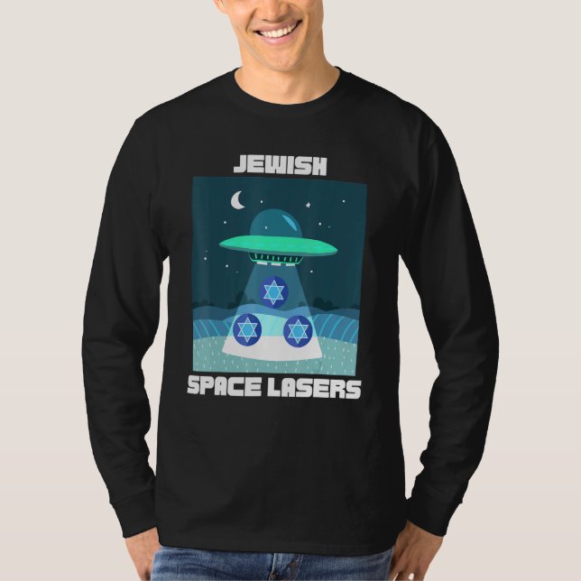 Judiska rymdlasrar Ufo Flygstjärnan av David T Shirt (Framsida)