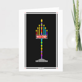 Judiska shabbat Shalom Menorah-kort Kort