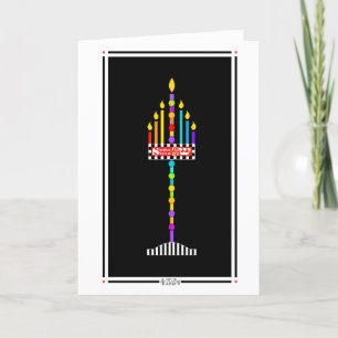 Judiska shabbat Shalom Menorah-kort Kort