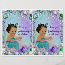 Judiska Sjöjungfrun Baby Shower DIY Gift Bag-Dekor Reklamblad