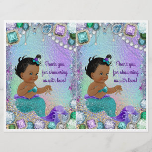 Judiska Sjöjungfrun Baby Shower DIY Gift Bag-Dekor Reklamblad