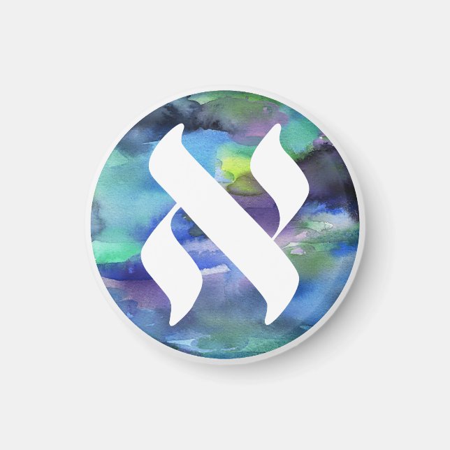 Judiska Språkprojektets logotyp Magnet (Framsidan)