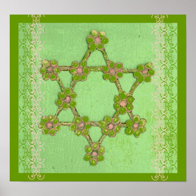 Judiska Star Judaica Fine Art Poster (Framsidan)