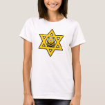 Judiska stjärnan av David med honungsbi Tröja<br><div class="desc">Bright gult Star of David med honungsbin. Underbar för Rosh Hashanah eller Chanukah.</div>