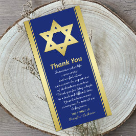 Judiska sympati Tack Photo Card Star of David
