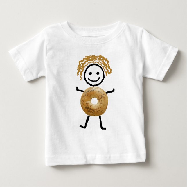 Judiska T-Skjorta-Ungar - bagelunge Tee (Framsida)