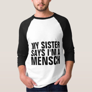 Judiska T-tröjor för Brother, MENSCH T Shirt