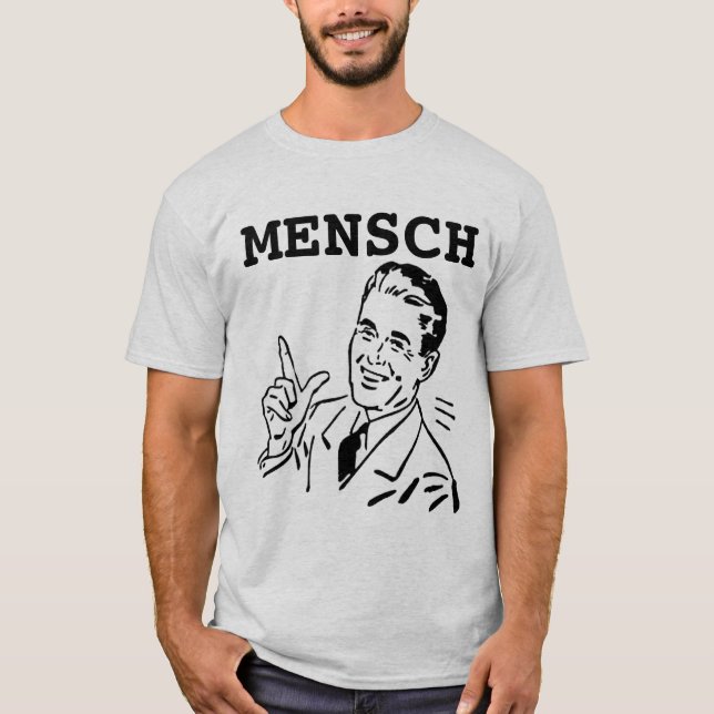 Judiska T-tröjor, MENSCH T-Shirt (Framsida)