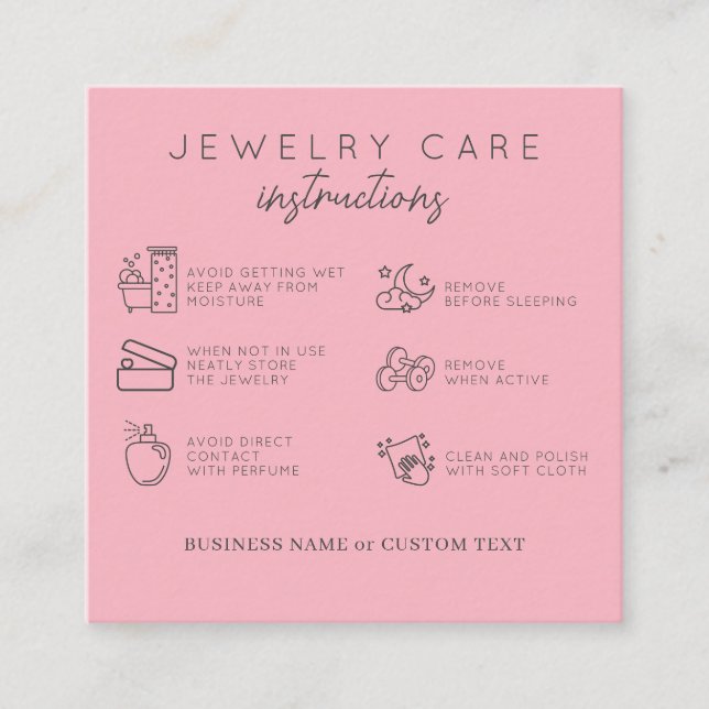 Judiska vårdinstruktioner  Tack Business Tilläggskort (Framsida)