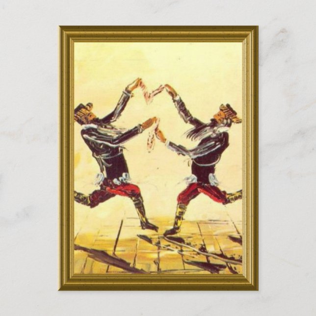 Judiska vintage bild vykort (Framsida)