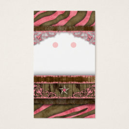 Judiska Visning Cards Cute Zebra Star Visitkort