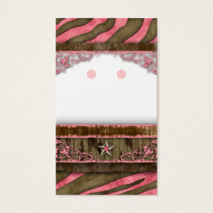 Judiska Visning Cards Cute Zebra Star Visitkort