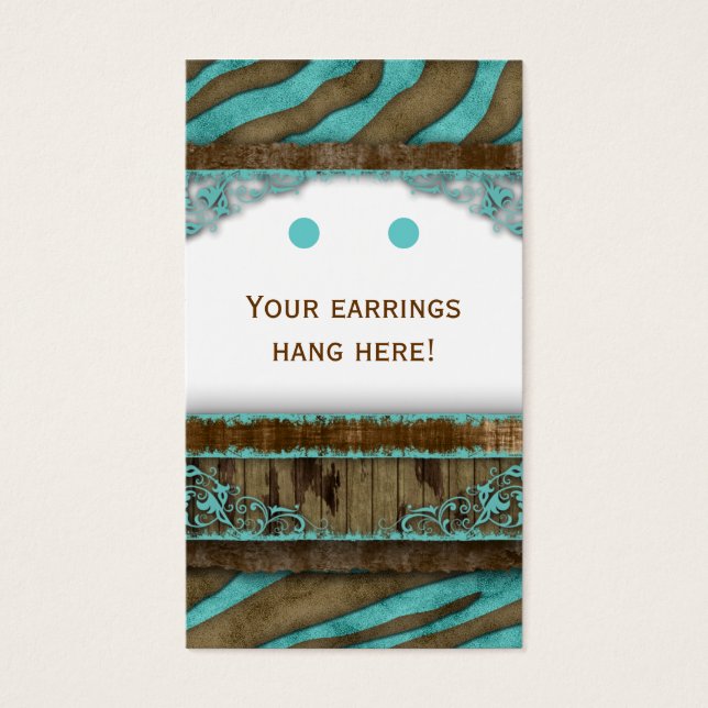 Judiska Visning Cards Cute Zebra Western Visitkort (Framsidan)