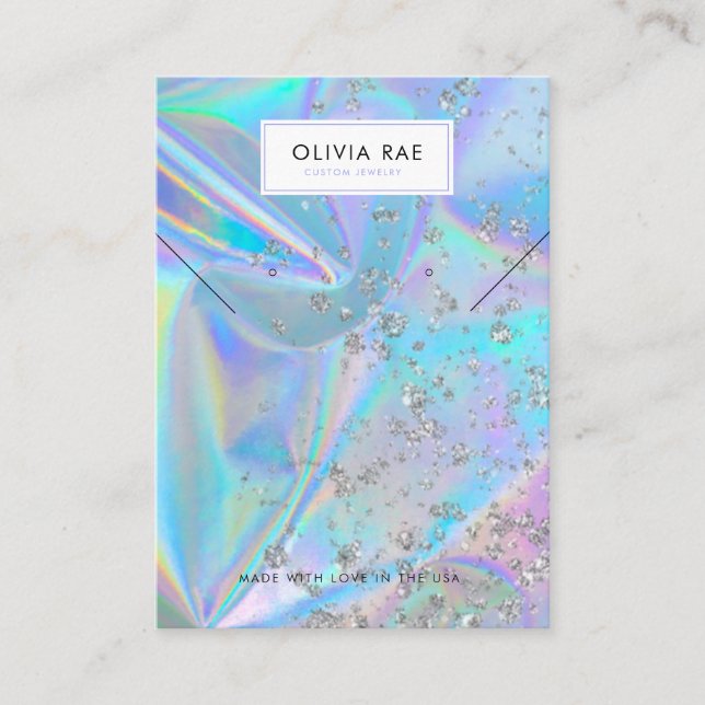 Judiska Visningar för lyxholografiskt Trendig Visitkort (Framsida)