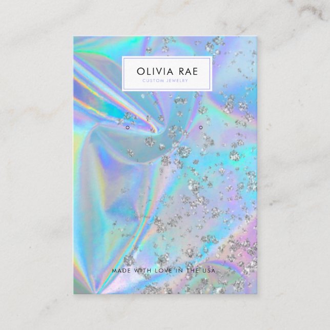 Judiska Visningar för lyxholografiskt Trendig Visitkort (Framsida)