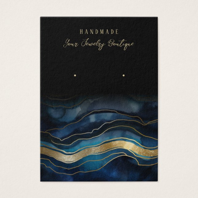 Judiska Visningar för påvisande av blått Guld-agat Visitkort (Framsidan)