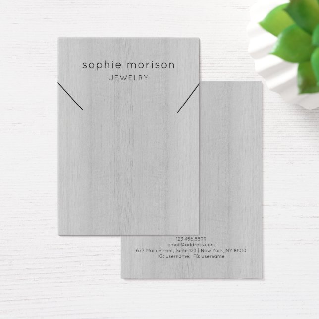 Judiska Visningar i Neecklace-kort ・ Vitträ Visitkort (Skivbord)