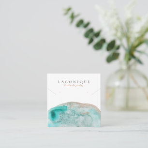 Judiska Visningen     Blå   Vattenfärg Fyrkantigt Visitkort