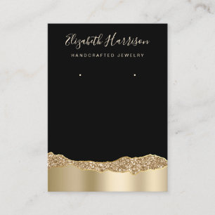 Judiska Visningen Glitter Guld Foil Black Visitkort