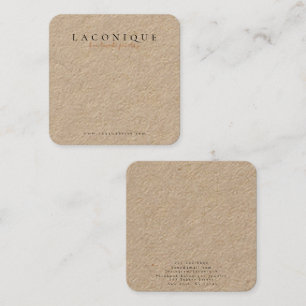 Judiska Visningen Juvelry Earring Kraft Fyrkantigt Visitkort