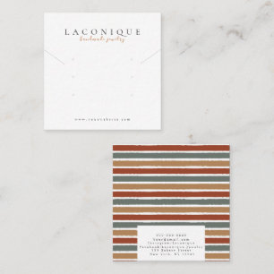 Judiska Visningen Juvelry Earring Modern Fyrkantigt Visitkort