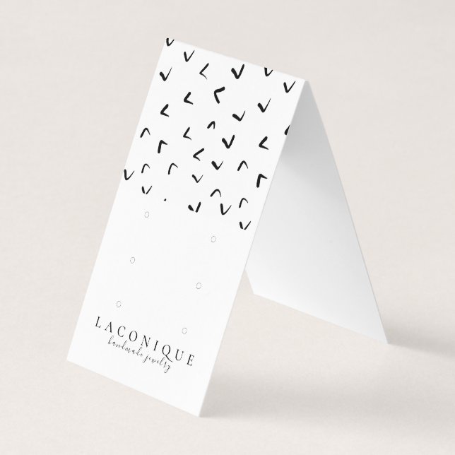 Judiska Visningen | Juvelry Earring | Svartvitt  Visitkort (Framsida)