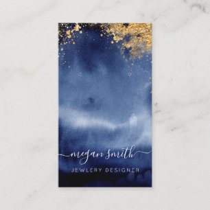 Judiska Visningen Luxe Navy Guld Watercolor  Card Visitkort