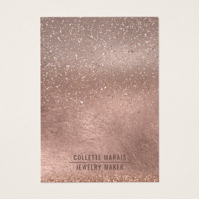 Judiska Visningen ro Guld Abstrakt Glitter Visitkort (Framsidan)