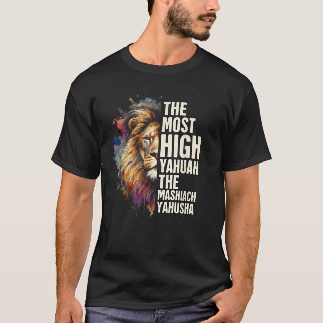 Judiska Yahweh, den högste yahuah, Mashiach Ya T Shirt (Framsida)