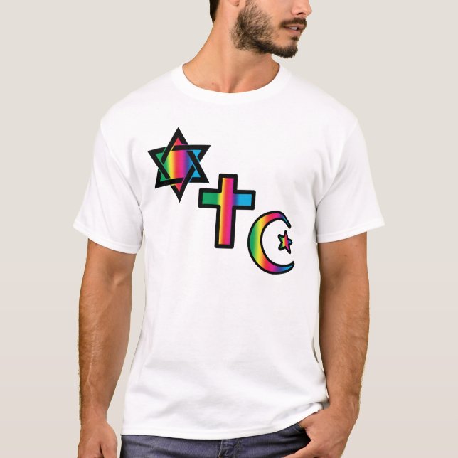 Judiskt - kristen - islamiskt t shirt (Framsida)