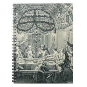 Judiskt mål under festmåltiden av tabernaclesna, anteckningsbok med spiral