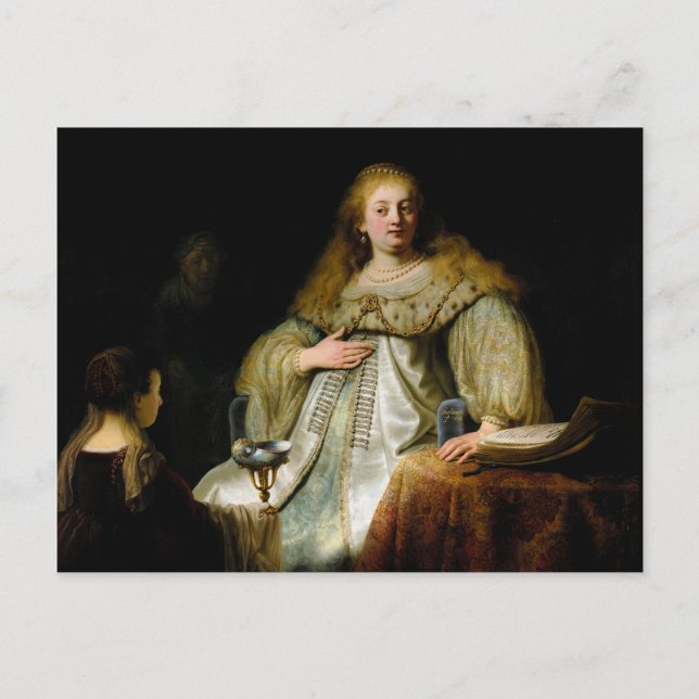 Judit vid Holofernes gille av Rembrandt Vykort (Framsida)