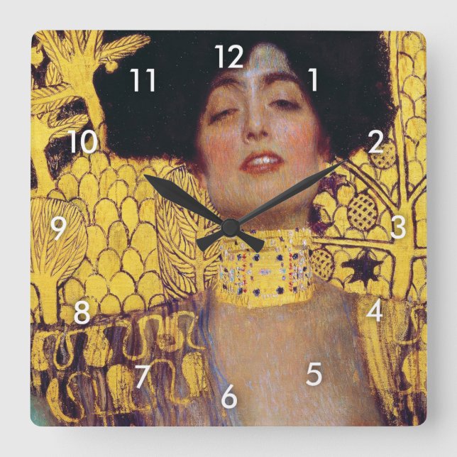 Judith (Dam i Guld), Gustav Klimt Fyrkantig Klocka (Framsida)