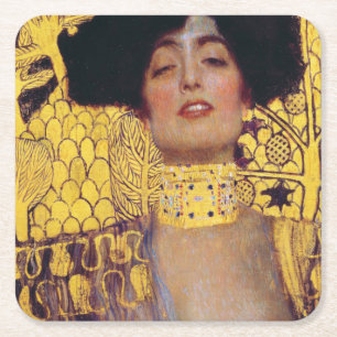 Judith (Dam i Guld), Gustav Klimt Underlägg Papper Kvadrat