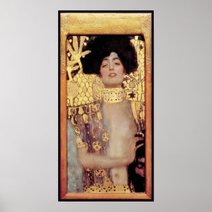 Judith,femme fatale,målad av Gustav Klimt, konst Poster