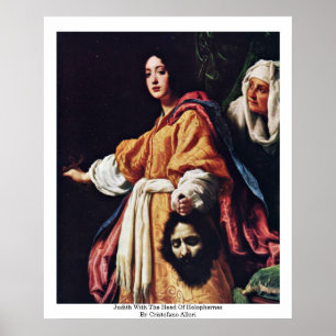 Judith med huvudet av Holophernes Poster