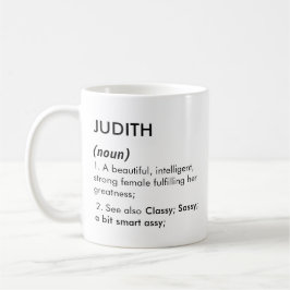 Judith namn, Redigerbart namn, Anpassat namn Kaffemugg