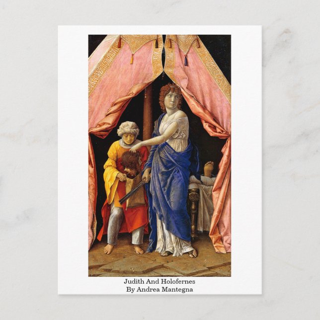 Judith och Holofernes av Andrea Mantegna Vykort (Framsida)
