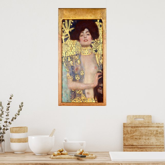 Judith och Holofernes chef av Gustav Klimt Poster (Kök)