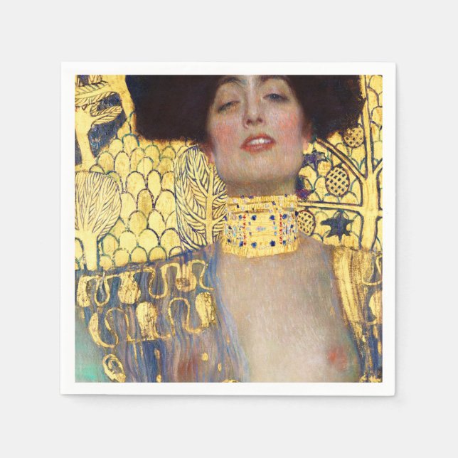 Judith och huvudet av Holofernes av Gustav Klimt  Pappersservett (Framsidan)