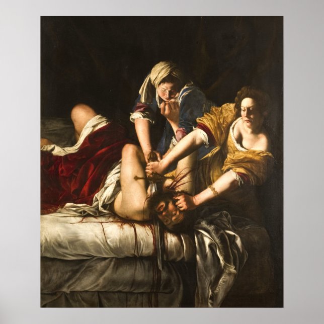 Judith Slay Holofernes - Artemisia Gentileschi Poster (Framsidan)