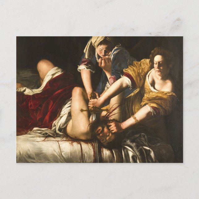 Judith Slay Holofernes - Artemisia Gentileschi Vykort (Framsida)