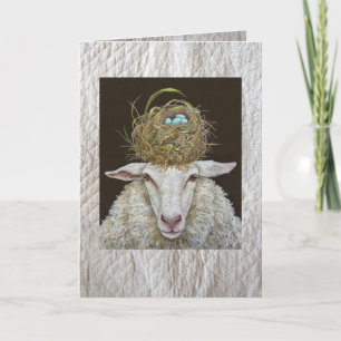 Judith the fårcard on quiled bakgrund kort